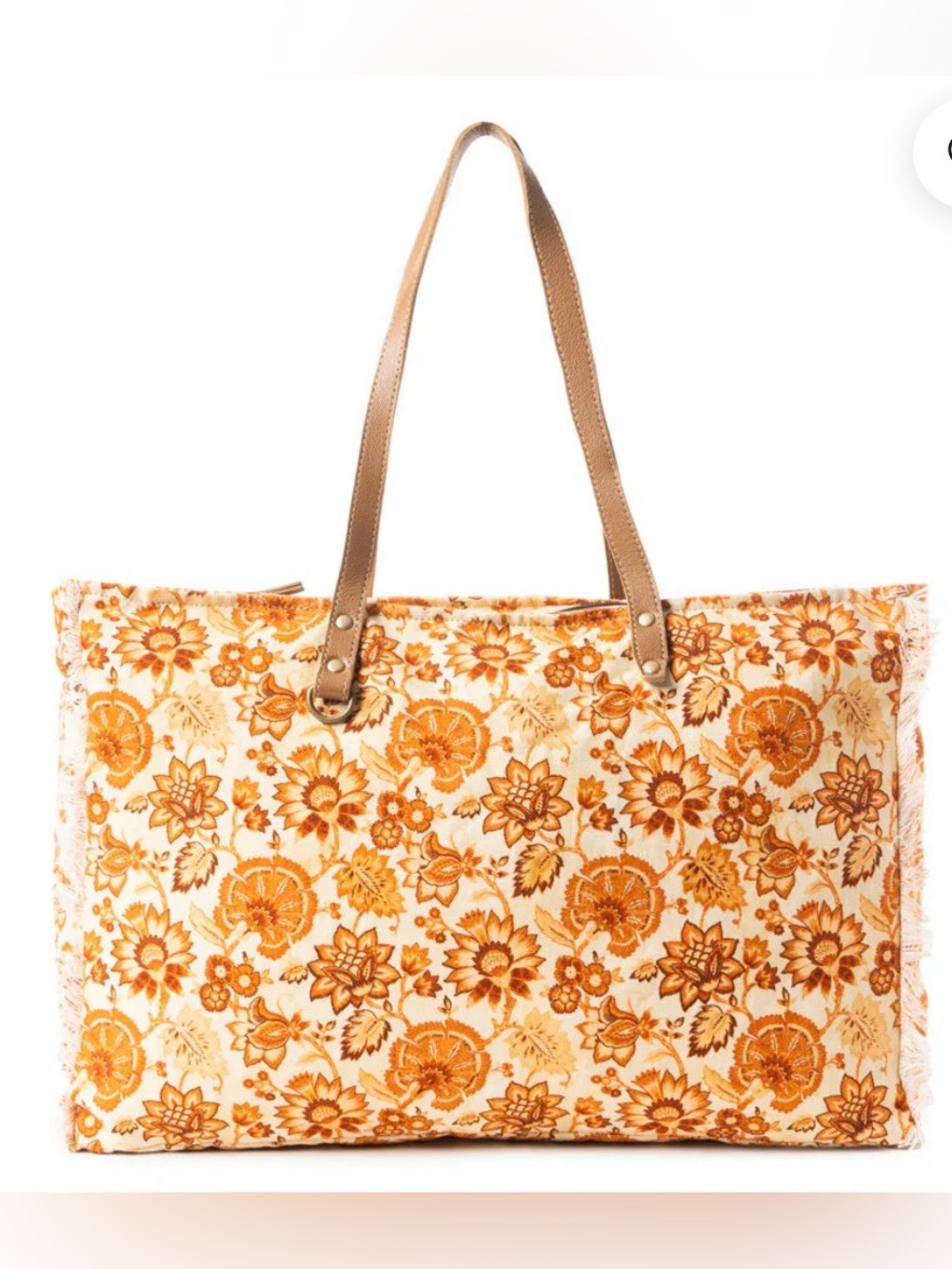 Myra Bags Floral Delft Garden Weekender Travel Tote | Boho Western Canvas